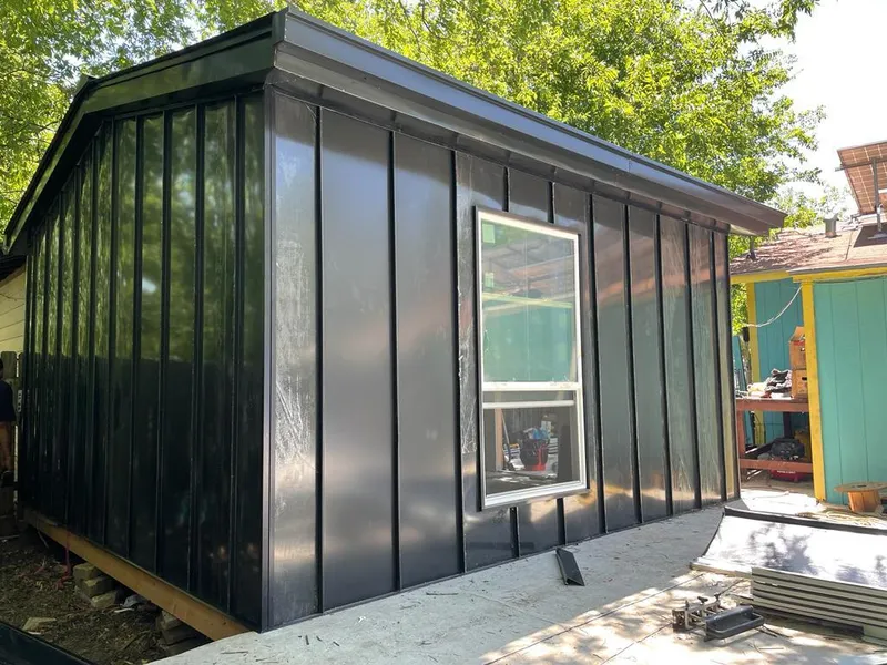 Black standing seam metal wall panels for Metal Roof Installation in South Whittier